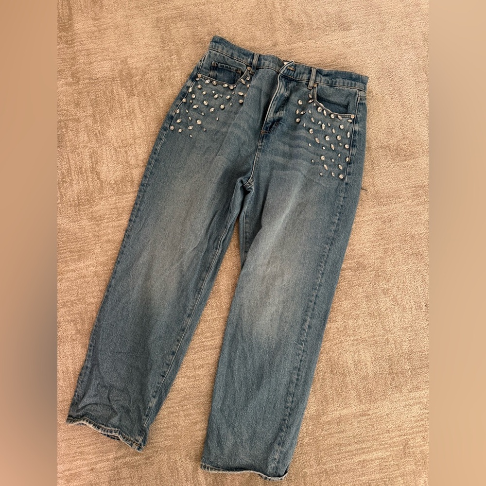 Loft Straight Leg with Rhinestones size 10